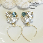 クリスタル×アクアマリン×ハートフープ