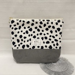 ダルメシアン柄*. 多目的 ポーチ ホワイト