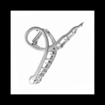 再販【snake_sv ヘアクリップ バンスクリップ 。】蛇 スネーク パイソン ヘビ ヘアクリップ  ゴシック 病みかわいい パンク ロック ダーク シルバー バンス まとめ髪 アップスタイル