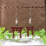 鳥居 大と小のピアス