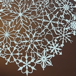 ハート雪の結晶❄　水色　原画