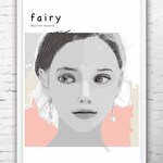 妖精　ファッション　かわいい  アート　ポスター　A4    アートポスター　868