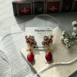 【オーダー制作】秋に可愛い耳飾り érable (イヤリング交換可)