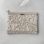 embroidery mulch pouch M /インド刺繍リボンのマルチポーチ