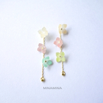 カラフルあじさいのチェーンピアス