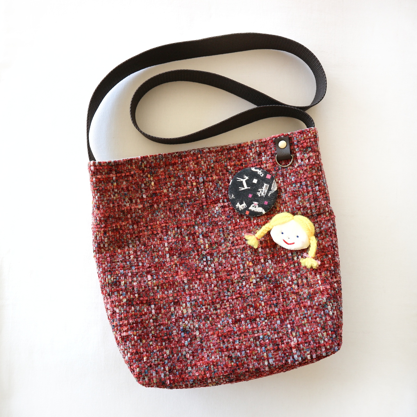 ハンドメイド ♡ 完成品 ツイードポシェット ショルダーバッグ ツイードバッグ ツイード - ショルダーバッグの人気通販 | minne 国内最大級の