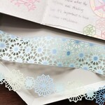 透かし彫り 星　青い花柄♡マスキングテープ