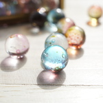 60個 8mmアクリルビーズ 穴なし ゴールド バイカラー カラフル 和風 着物 レジン 小さい