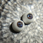 8mm モルフォ　瞳孔あり　石膏レジンアイ