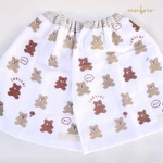 くまさん×サンドグレーボーダー 二重タオルエプロン "バラ売り"