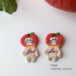 《受注生産》りんご猫🍎🐈ピアス⌘イヤリング