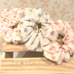 再2販❢﻿ふんわりダブルガーゼシュシュ✼﻿フラワー