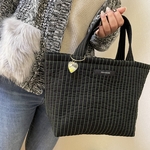 オリジナル生地　ヌビバッグ　シャカシャカハートチャーム付き　ネオンイエロー　イブル