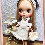  ブライス /リカちゃんサイズ  22㎝ドール服 ブラウンドットの2