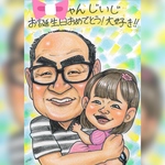 似顔絵オーダー　ハイクオリティ　似顔絵プレゼント】　誕生日プレゼント記念日　還暦　冠婚葬祭　ウエルカムボード　ペット　手書き　デジタル　