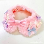 ペット用ふわふわリボンケープ🎀ピンク💓