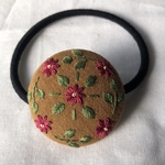 ⭐︎秋いろ花 刺繍ヘアゴム/ブローチへ変更可能