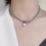 【ネックレス】1個入り　ダブルチェーンネックレス　アジャスター付き　シルバー