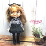 ☆THIERRY☆モンストドール着せ替えお洋服 黒ギンガムチェックブラウス