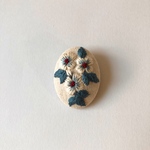 yuragiの花 刺繍 ブローチ   
