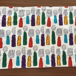 ランチョンマット カテラリー 赤緑