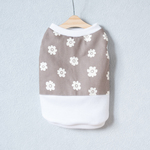 犬服　ハンドメイド　花柄　くすみグレー　タンクトップ　XSサイズ