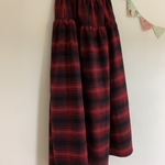 ＊retro check♪起毛マキシティアードスカート(red black)＊
