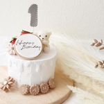 ゲスト様　専用　いいね♡100☆ケーキトッパー　ミニ誕生日ケーキ　自宅撮影　1歳以外でも承ってます♪