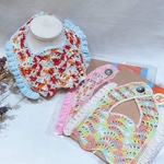 【付け襟】wave bib <White> / 受注製作　ベビー付け襟　100日　ハーフバースデー　月齢フォト　ニューボーンフォト　誕生日　ベビースタイ　スタイ　ビンテージ