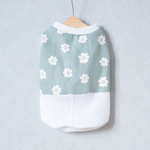 犬服　ハンドメイド　花柄　くすみブルー　タンクトップ　XSサイズ