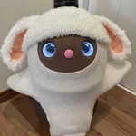 ラボット帽子　ウサギ垂れ耳　オレンジ