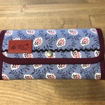 長財布北欧花柄　グレー