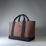 Ｍサイズ ブラック×チョコ  トートバッグ  帆布