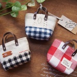 ミニチュアバッグ3個セット＊チェックＢ