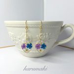 冬色押し花ピアス(イヤリング)