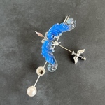 【イヤリング】lapis lazuli  ラピスラズリ…弓矢の耳飾り