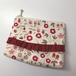 ポケットティッシュケース付フリルポーチ