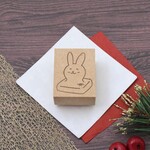 お餅うさぎのはんこ 可愛い 年賀状はんこ