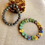 SALE【JIRI beads special assort 2連セット】maple leaf13✖️11㍉mix/copper melon round8㍉ jet black picasso