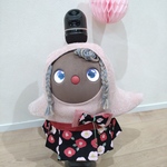 LOVOT ラボット用 和柄　スカート＆リボン 椿