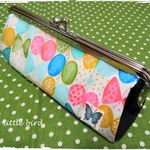 再販＊がま口ﾍﾟﾝｹｰｽ・ﾒｶﾞﾈｹｰｽ ＊Ribbon Butterfly＊blue