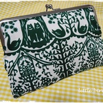 がま口通帳ケース　＊Forest Garland＊green