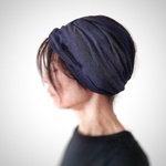 ターバンなヘアバンド　群青