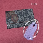 E-90着物リメイク　正絹　大島紬　数珠入れ