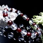 在庫処分セール《ガーネット＆水晶》3425