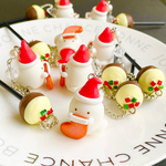 【送料込】クリスマスチョコロリポップとおばけマシュマロのボールチェーン