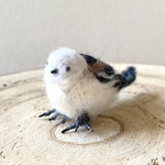 【シマエナガ】ミニシマエナガ/ミニチュア　置物　羊毛フェルト　野鳥　雀　鳥　撮影　小物　撮影道具
