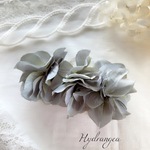 アンティークグレの紫陽花バレッタ