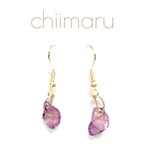 紫陽花のかけらと三日月シリーズ、ふわりピアス(その1)
