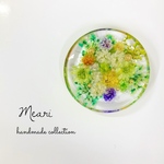 【ヘアゴム】フラワー✴︎グリーン　ｍ-001